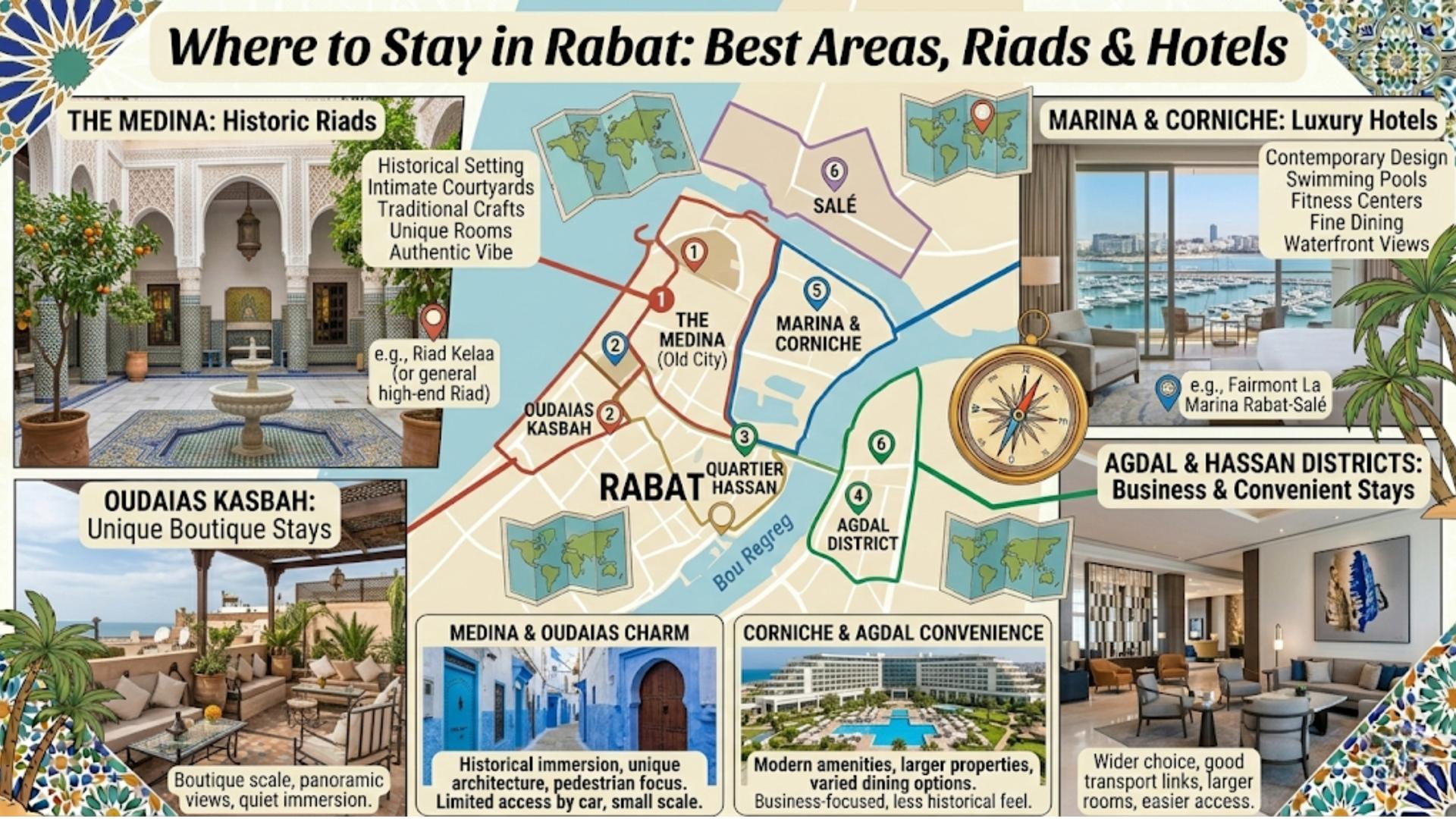 Where to Stay in Rabat: Best Areas, Riads & Hotels